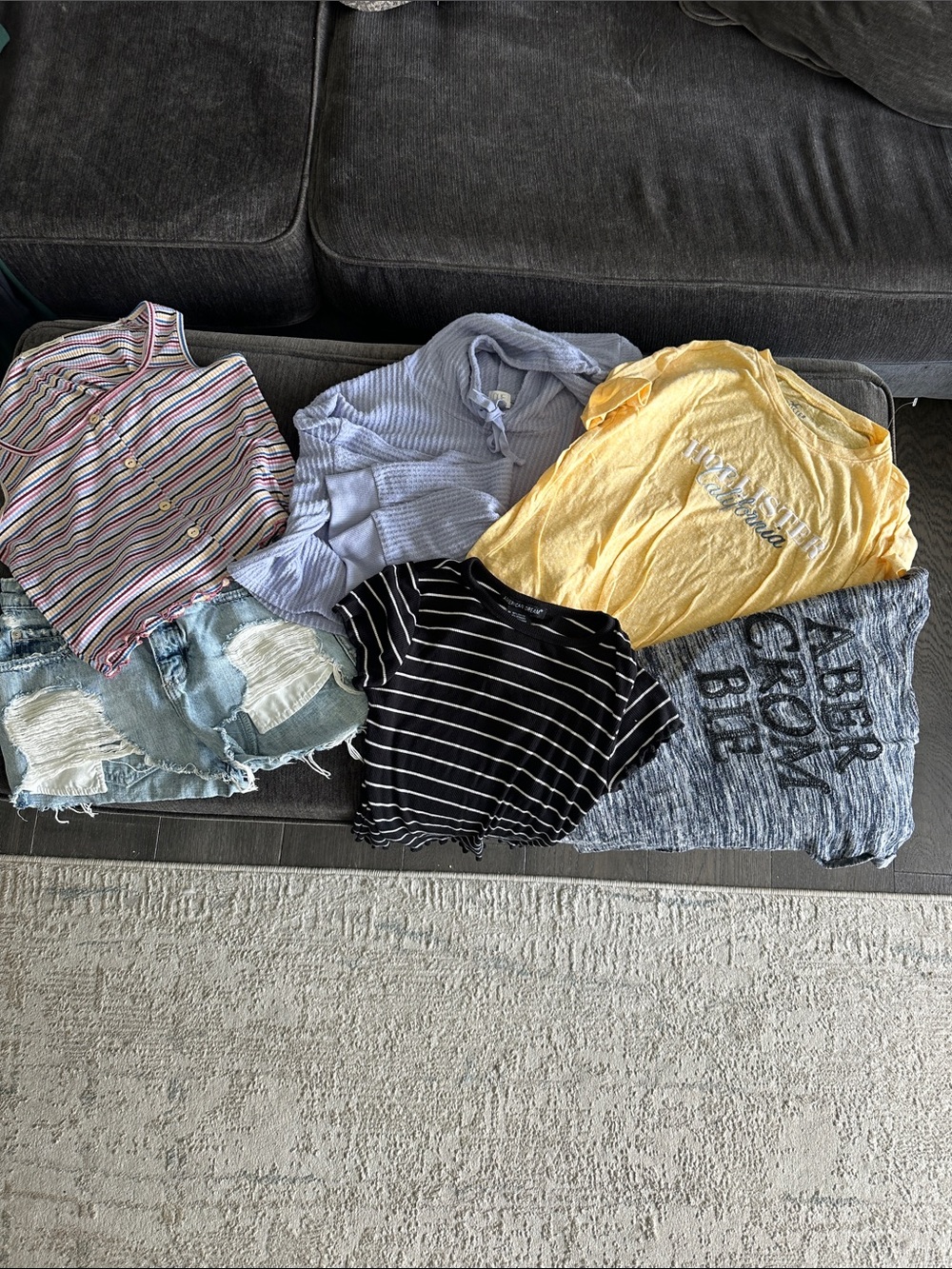 Summer Bundle: garage shorts/crop hoodie; t-shirts, tank.